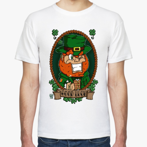 Футболка с принтом Лепрекон Good luck