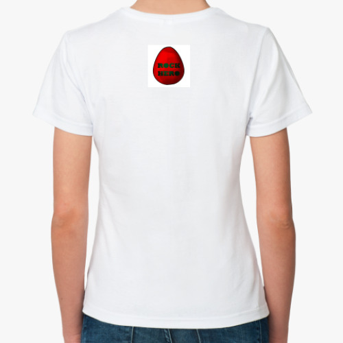 Классическая футболка с принтом rock