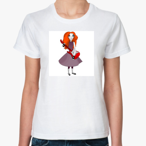 Классическая футболка с принтом rock