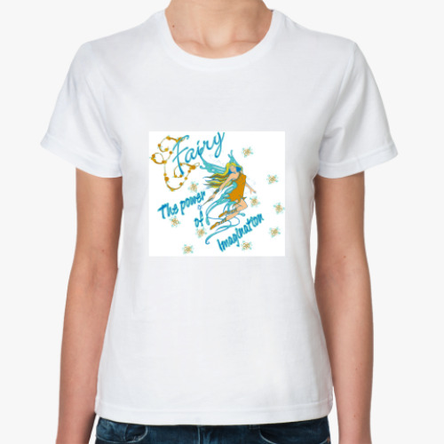 Классическая футболка с принтом Фея