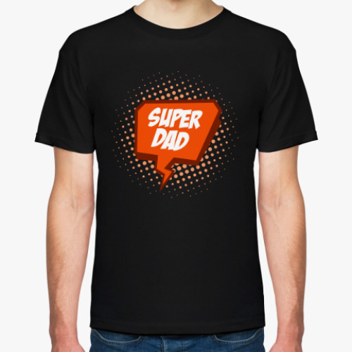 Футболка с принтом SUPERDAD world's best