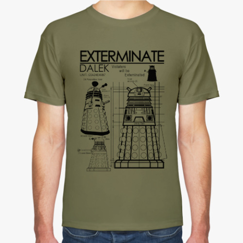 Футболка с принтом Dalek plan