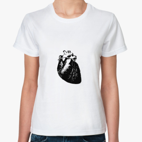 Классическая футболка с принтом  'Anatomy: Heart'