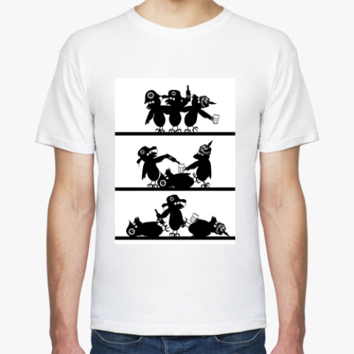 Футболка с принтом 'Сообразим на троих'