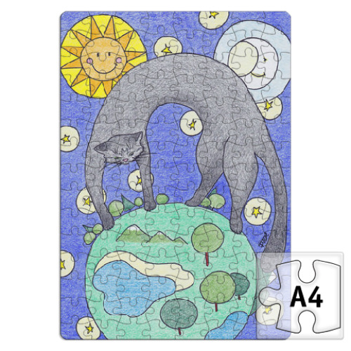 Пазл с принтом Великая праматерь-Кошка