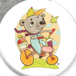  Мишка на велосипеде