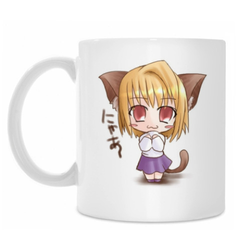 Кружка с принтом Neko-tyan