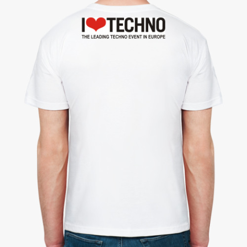 Футболка с принтом I love techno
