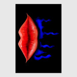 Акварельные растекающиеся губы