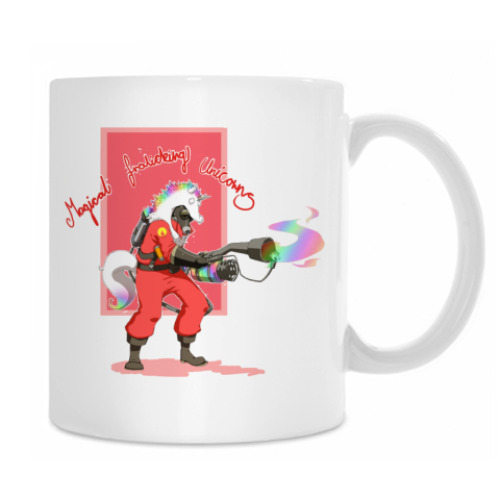 Кружка с принтом Радужный пироман (tf2)