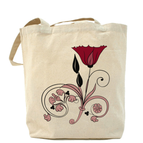 Сумка шоппер с принтом ЦВЕТОК