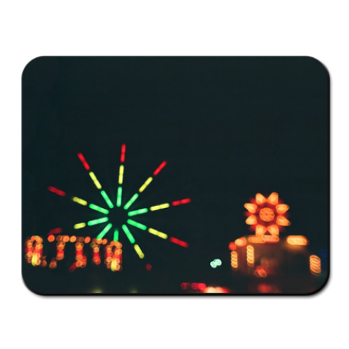 Коврик для мыши с принтом Парк атракционов