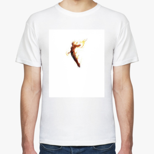 Футболка с принтом Горящий человек