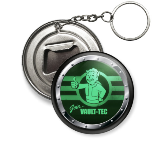 Брелок-открывашка с принтом Fallout Vault Tek