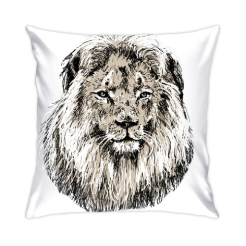 Подушка с принтом Лев