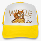 Кепка Trucker, желтая Waffle squirrel Белка с Вафлей
