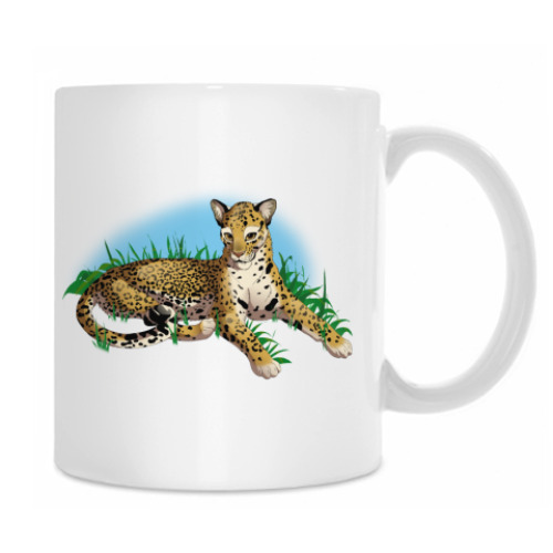 Кружка с принтом Леопард