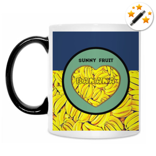Кружка-хамелеон с принтом   Sunny fruit