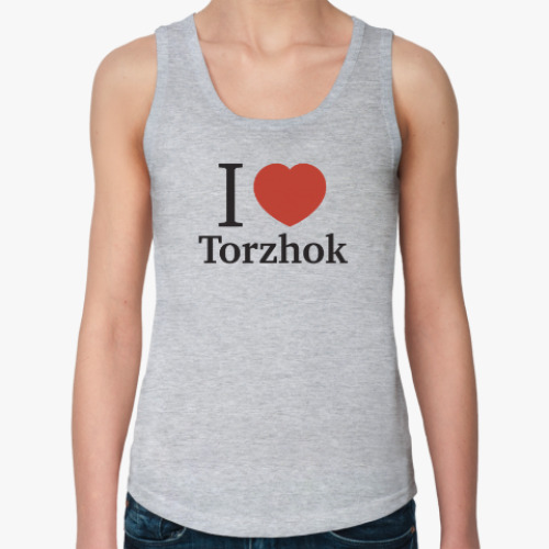 Женская майка с принтом Я люблю Торжок