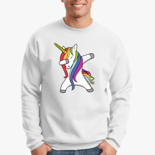 Свитшот с принтом Единорог Дэб