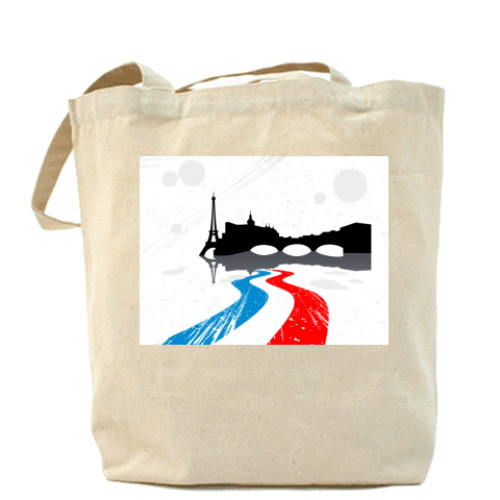 Сумка шоппер с принтом Франция