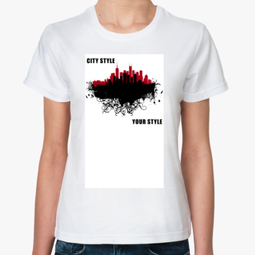 Классическая футболка с принтом  City Style