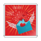 Магнит 6.5 x 6.5 см  Любовь навсегда!