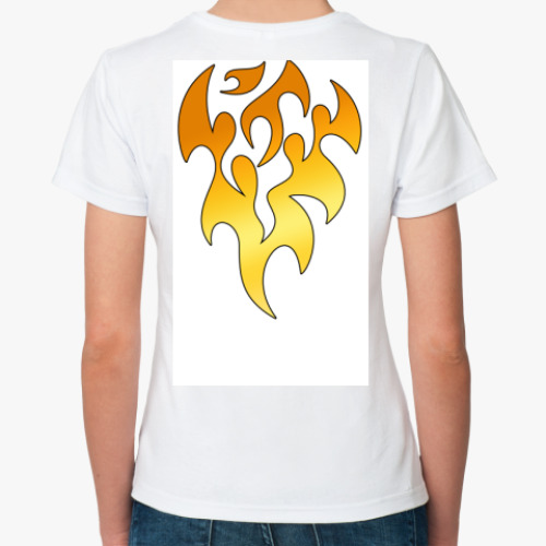 Классическая футболка с принтом Fire Flame