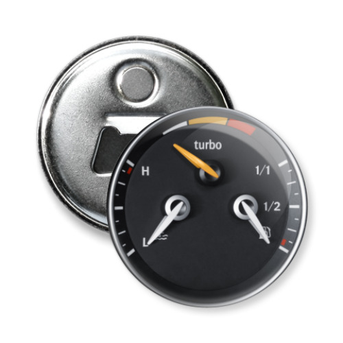 Магнит-открывашка с принтом turbo-x