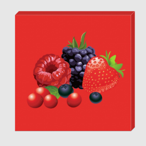 Холст с принтом Ягоды