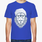 Крутой лев хипстер