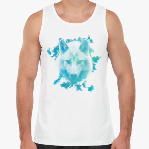 Майка с принтом Белый Волк