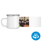 Кружка металлическая белая (круговая запечатка)