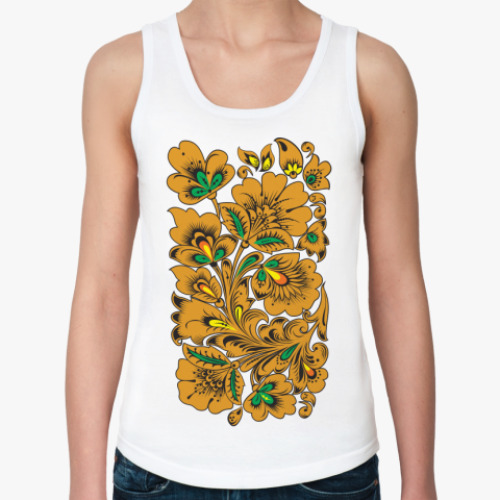 Женская майка с принтом Русский народный узор
