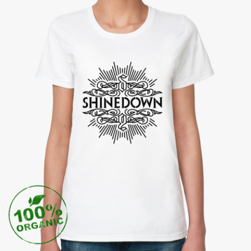 Женская футболка из органик-хлопка с принтом Shinedown