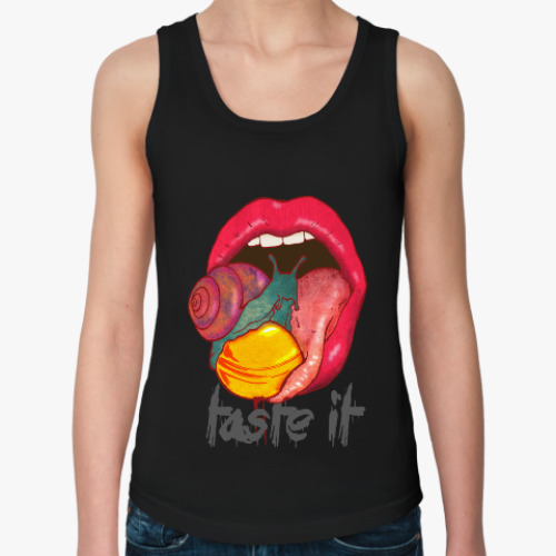 Женская майка с принтом Улитка