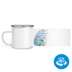 Кружка металлическая белая (круговая запечатка)