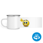 Кружка металлическая белая (круговая запечатка)