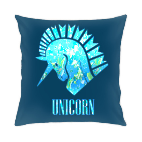 Подушка с принтом Единорог