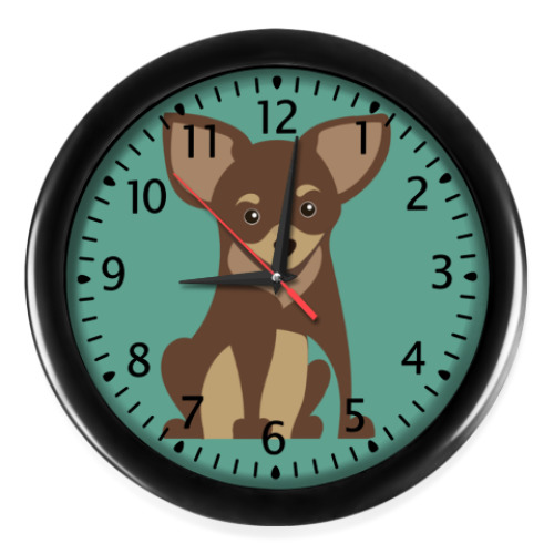 Настенные часы с принтом Sweet dog