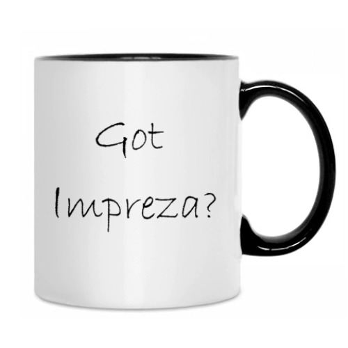 Кружка с принтом Love Subaru