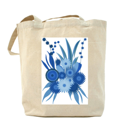 Сумка шоппер с принтом Blue