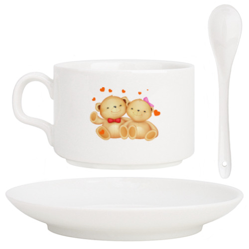 Кофейный набор с принтом Мишки Тедди