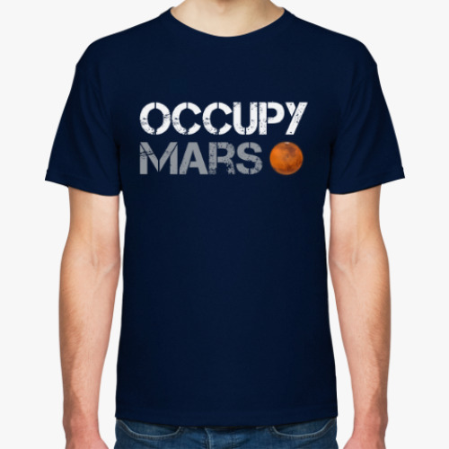 Футболка с принтом Occupy Mars