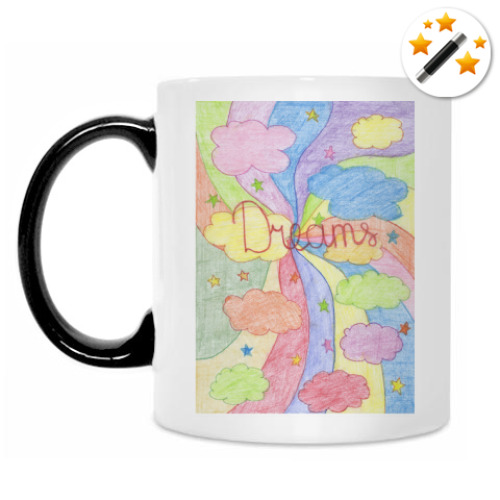 Кружка-хамелеон с принтом Dreams