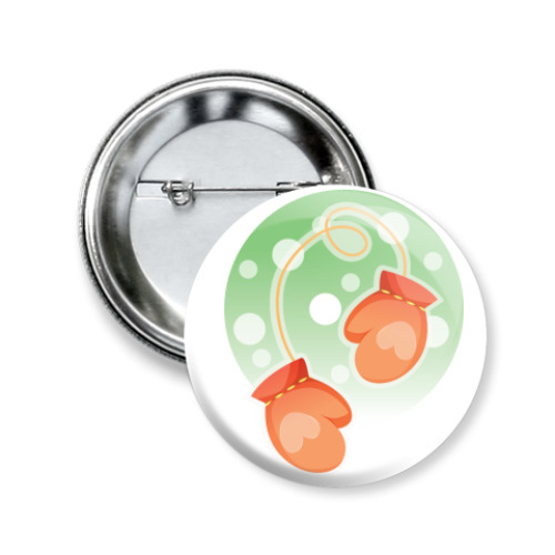 Значок 50мм с принтом Варежка