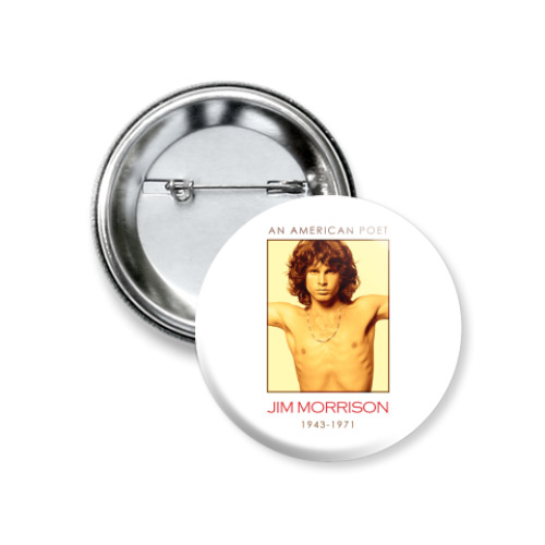Значок 37мм с принтом Jim Morrison