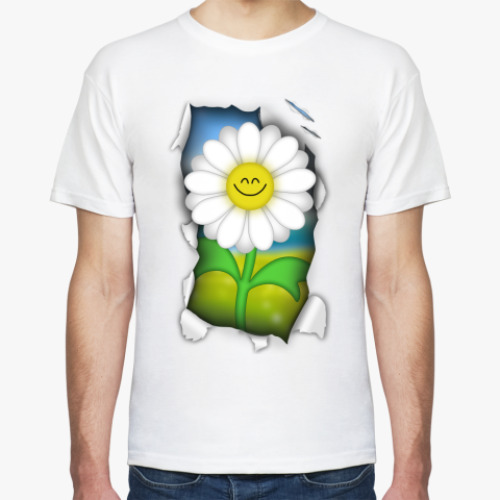 Футболка с принтом 'Ромашка'