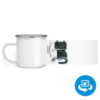 Кружка металлическая белая (круговая запечатка)