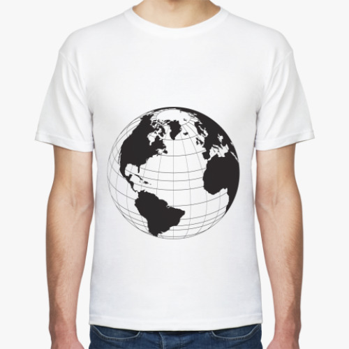 Футболка с принтом Земной шар